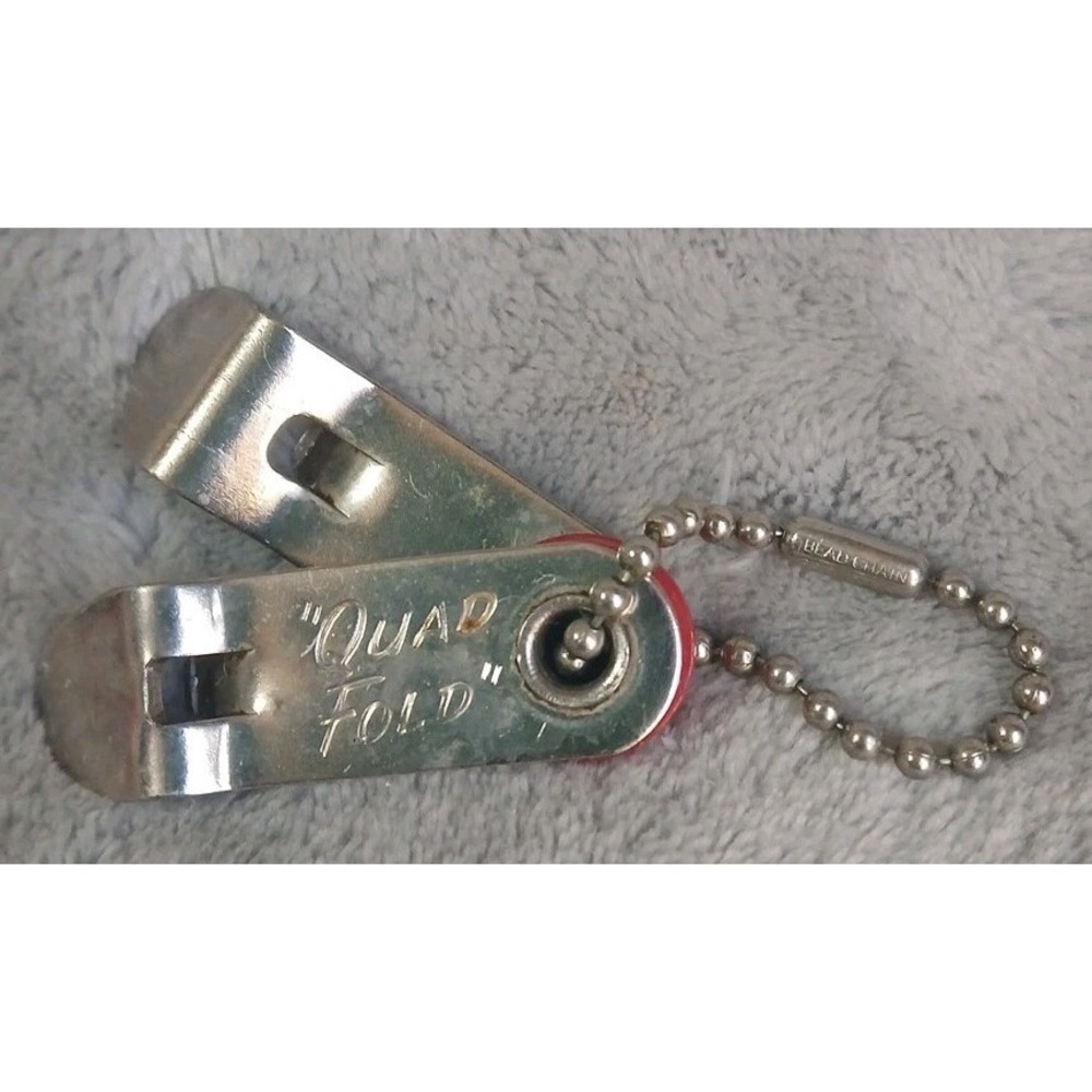 Vintage Vaughan Quad Fold Bottle & Can Opener USA Made Key Chain Folding Pocket‎